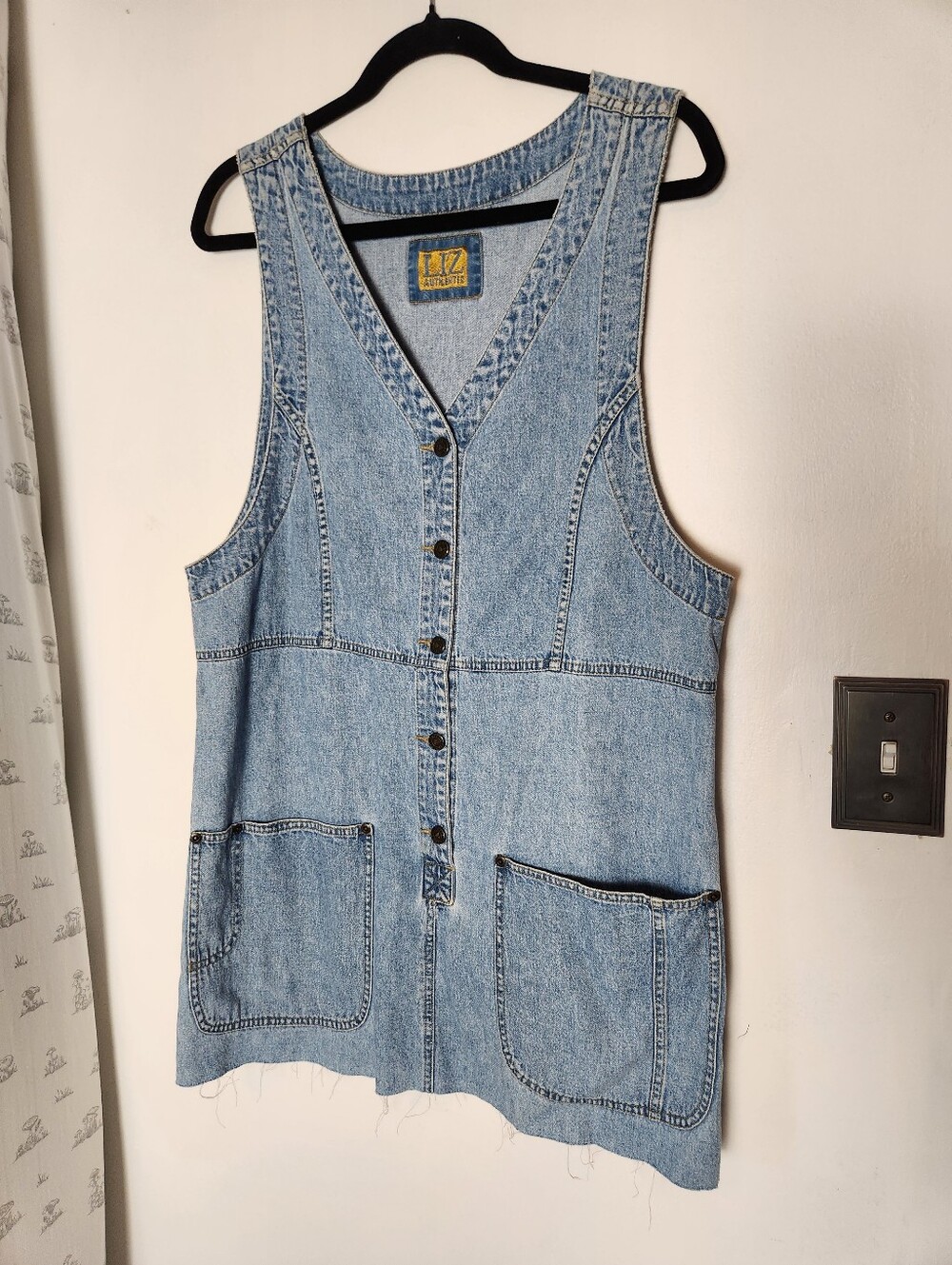 Vintage Liz Authentic Denim Mini Dress Size L